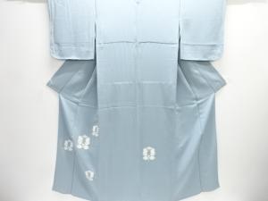 未使用品　遠州椿模様刺繍一つ紋単衣訪問着